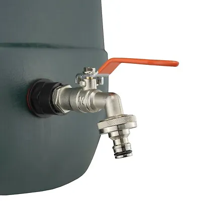 Garden Water Butt /rain Barrel/tank Tap+ 3/4  Bsp Connector /adaptor( 26mm Hole) • £11.99
