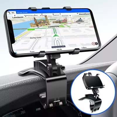 360° Clamp Dashboard Mobile In Car Phone Holder Mount Stand Cradle Universal- • £5.29