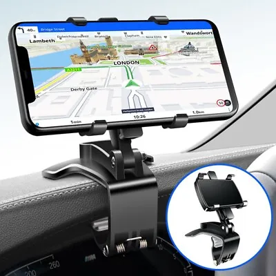 Universal 360° Clamp Dashboard Car Mobile Phone Holder Mount Stand Cradle GPS UK • £5.07