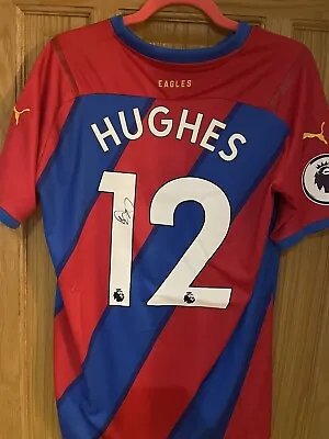 £65 • Buy Signed Will Hughes Crystal Palace Premier League Shirt With COA,England Midfield