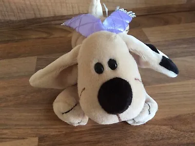 £6.99 • Buy Tesco Chilly & Friends Scamp Dog Soft Toy Black Spot Lilac Scarf Beanie 