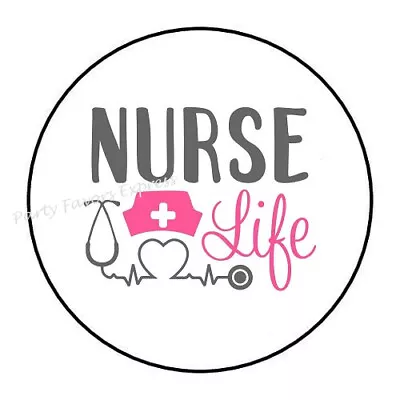 30 Nurse Life Envelope Seals Labels Stickers 1.5  Round • $2.49