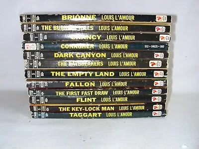 Lot Of 12 Vintage Louis Lamour Western Paperback Books 1960s Very Nice Unread? • $18.99