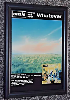 OASIS Band Framed A4 1994 Whatever SINGLE Original Promo ART Poster • £13.99