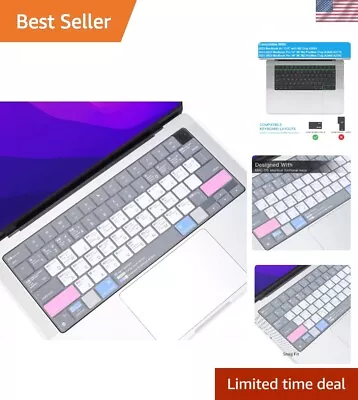 Premium Silicone Keyboard Cover With MAC OS Shortcuts For 14  & 16  MacBook Pro • $21.99