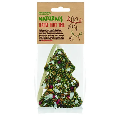 Rosewood Christmas Festive Fruit Tree For Small Pets - No Added Sugar Or Salt • £8.01