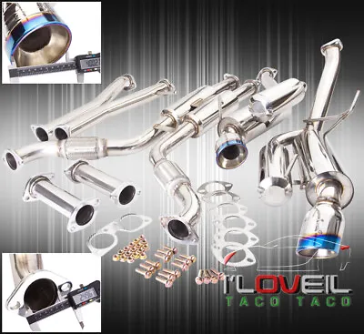 Stainless Catback Exhaust 60mm 4  Muffler Burn Tip For 2003-2009 Nissan 350Z G35 • $344.99