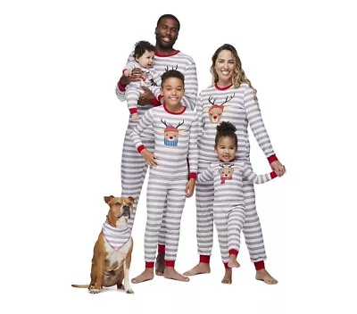 Jolly Jammies Men's Stripe Dear Matching Family Christmas Pajamas Set Size XL • $20.07