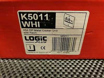 £72.95 • Buy Mk K5011 Whi 45 Amp Cooker Control Unit Logic Plus  *new Condition *