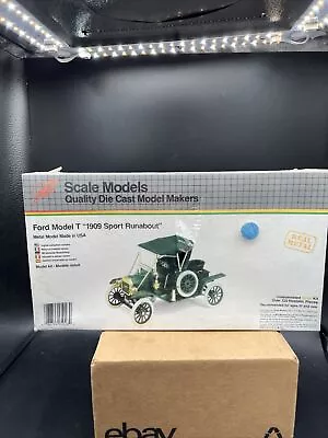 Vtg Jle Scale Models Ford Model T 1909 Sport Runabout Metal Model Car Kit Nos • $30