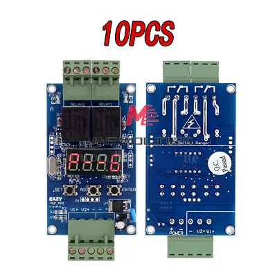 10x DC12V Dual Programmable Relay Control Board Cycle Delay Timer Switch Module • $116.39