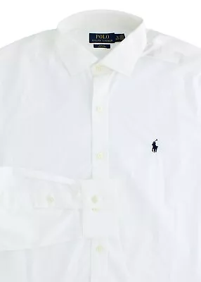 Ralph Lauren Poplin Dress Shirt Men's Slim Fit Easy Care Casual Cotton MSRP $79 • $39.99