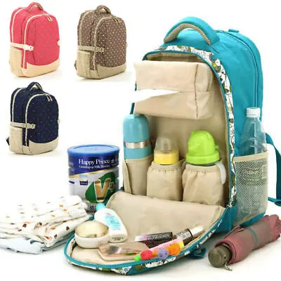 Baby Diaper Mum Maternity Backpack Travel Bag Multi-Function Waterproof Bag • £19.99