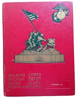 1976 U.s. Marine Corps Basic Training Yearbook Platoon 135 Parris Island Sc • $99.99