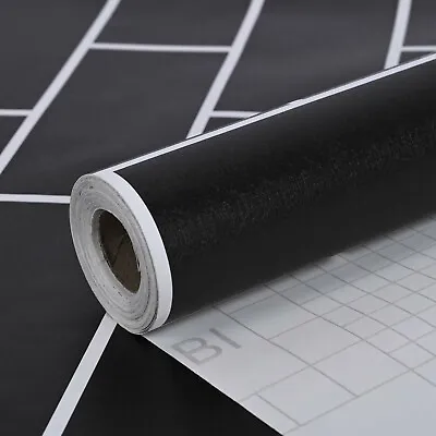 10M Wallpaper Black Birck Self-Adhesive Contact Paper Living Bed Room DIY Decor • $37.09