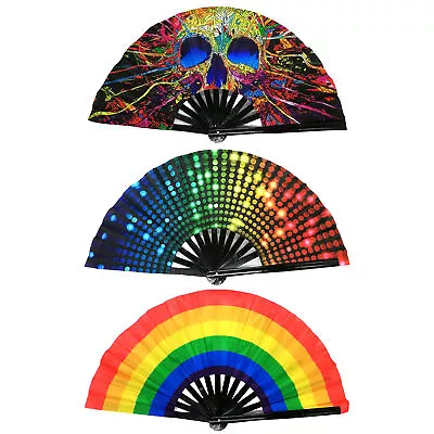 £10.78 • Buy Hand Fan Foldable Bamboo Wooden Paper Chinese Folding Party DIY Plain Colour