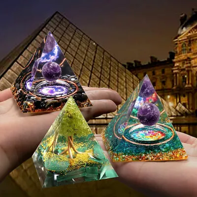 Orgone Pyramid Energy Generator Emf Protection Healing Meditation Orgonite USA • $8.98