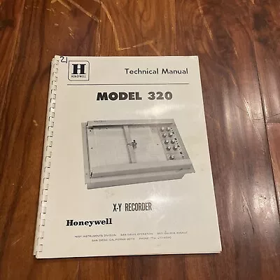 Honeywell Model 320 Series X-Y Recorders (Code 3) Instruction Manual 15-057-067 • $19.85