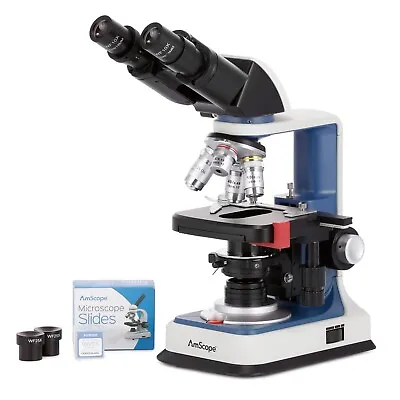Amscope 40-2500X USB Rechargeable Binocular Compound Microscope+Mech Stage+Slide • $259.99