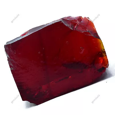 60.90 Ct CERTIFIED Gemstone Huge Size Lab-Created Ruby Bloody Red Uncut Rough • $0.99