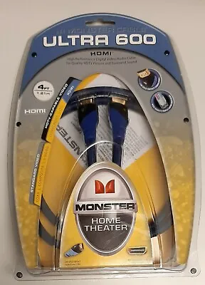 HDMI Monster Cable Ultra 600 4 Foot Home Theater.  Minor Clam Package Damage • $14.99