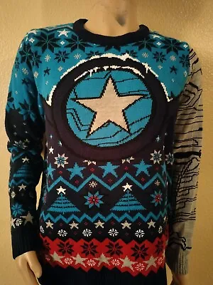 Captain America Winter Soldier Bucky Barnes Ugly Christmas Sweater • $67.50