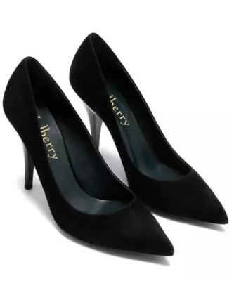 Mulberry Black Suede Stiletto Shoes. Size 8 (41). RRP £315 • £145