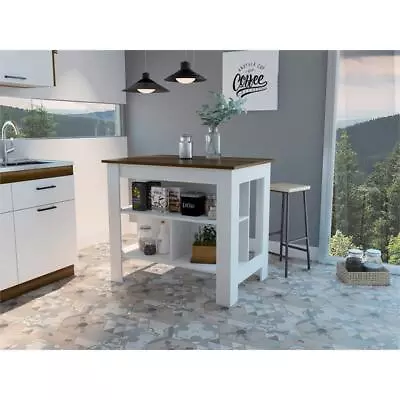 TUHOME Cala Kitchen Island  Engineered Wood Kitchen Islands In  Multi-color • $167.70