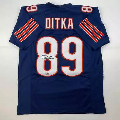 Facsimile Autographed Mike Ditka Chicago Blue Reprint Jersey Size Men's XL • $74.99