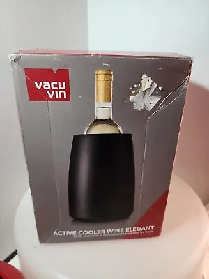 $44.44 • Buy Vacu Vin Active Wine Cooler Elegant Chills Wine In Minutes Plastic Black 