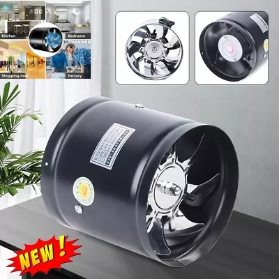 Inline Industrial Extractor Fan Commercial Metal Duct Axial Ventilator Ducting • £15.89