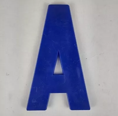 Vintage Marquee Sign Letter “A” Graphic Art Decor Blue 8  Tall Lexan Well Used • $5.99