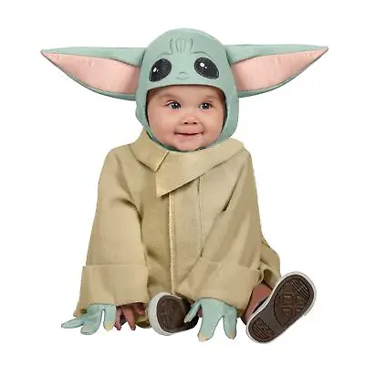 The Mandalorian The Child Baby Yoda Star Wars Book Toddler Fancy Dress Costume • £19.82