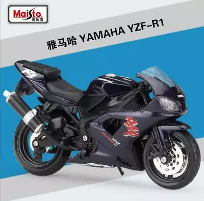 1:18 Maisto Yamaha YZF R1 Motorcycle Bike Model Boy Toy Gift New In Box • £9.58