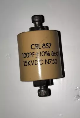 Crl 857 Doorknob Capacitor 100pf 15kv 10% N750 Transmitting • $34