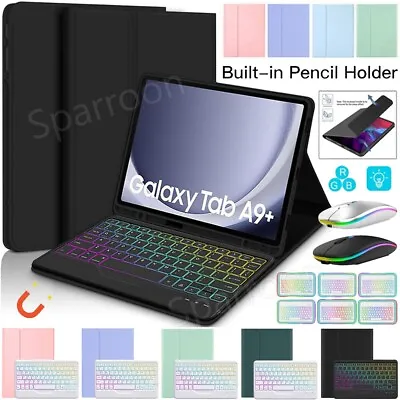 Backlit Keyboard Mouse Case For Samsung Galaxy Tab A9+/A8/S6 Lite/S7/S8/S9/S9 FE • $47.99