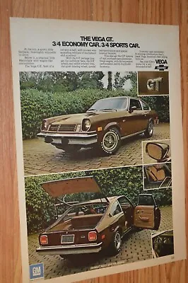 $9.99 • Buy ★1974 Chevy Vega Gt Original Vintage Advertisement Print Ad 74