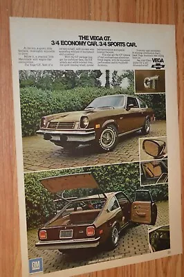 $9.99 • Buy ★1974 Chevy Vega Gt Original Vintage Advertisement Print Ad 74