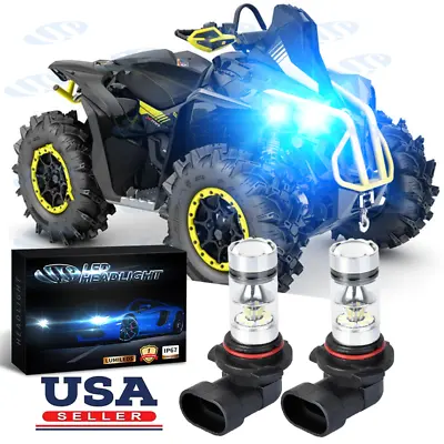 Ice Blue 9006 LED Headlight Bulb 8000K BL For Can-Am Renegade 1000 500 800 800R • $13.02