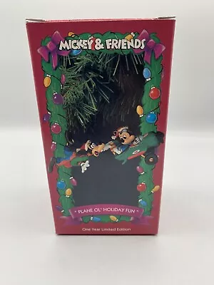 DISNEY ENESCO Mickey & Friends Goofy Mickey Mouse  PLANE OL' HOLIDAY FUN  • $18