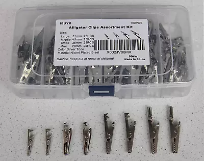 Metal Alligator Clips Assortment Kit For Battery Test Lead Steel Crocodile Cl... • $16.99