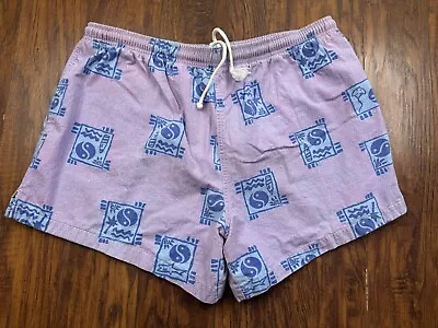 Vintage 90s Swim Trunks Yin Yang Large Purple J6 • $14.95