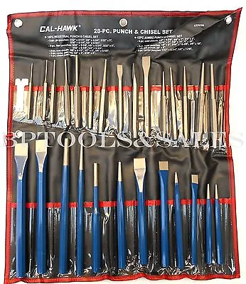 NEW 28pc Punch & Chisel Set Cold Taper Center Pin Metal Steel Punch W/ Pouch • $39.99