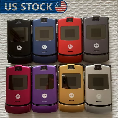 Motorola RAZR V3 Flip Bluetooth GSM 850 /900 /1800 /1900 Unlocked Mobile Phone • $32.99