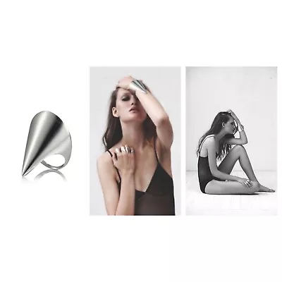 SARAH & SEBASTIAN Silver Cone Ring L RRP: $160.00 • $80