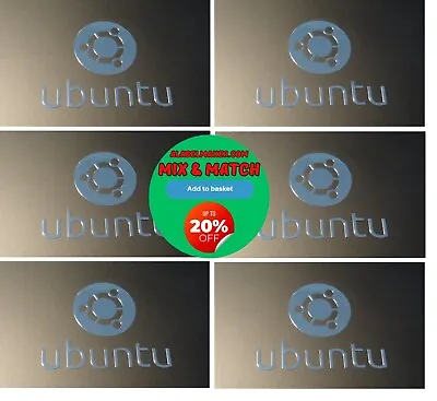 Ubuntu Sticker Silver Linux Server Edition Version Best Linux Distro Pro QTY 1 • £2.99