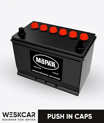 Mopar Battery 27SH (1956-1958) Red Push In Caps Kit • $23.95