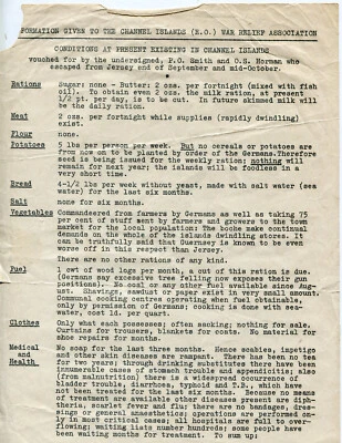 £4.99 • Buy 1944/45 Conditions Existing In Channel Islands Document Vouched For By Escapees
