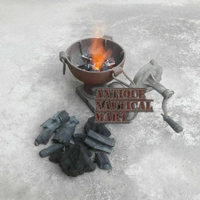 £108.18 • Buy Blacksmith Antique Forge Furnace With Hand Blower Fan Pedal Type Handle Item 