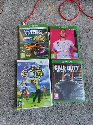 Xbox One Games Bundle FIFA 20 Call Of Duty Black Ops 2 Rocket League + 1 Wii Gam • £9.99